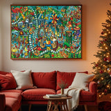 Jigsaw Puzzles for Adults, 1000 Pieces Dinosaur Park Puzzle, Cartoon Painting Challenging Puzzles for Family Activity Game Nights Gifts Fidget Stress Relief RECHIATO