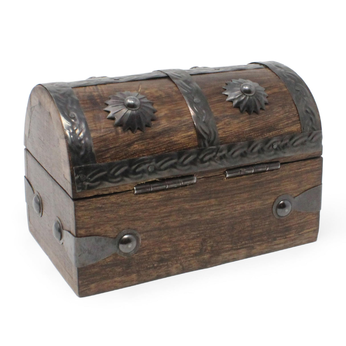 Nautical Cove Treasure Chest Keepsake and Jewelry Wood Box - Toy Treasure Box (5 x 3 x 3.25) Nautical Cove