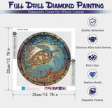 WUDWL Diamond Painting Kits for Adults - sea Turtle DIY 5D Diamond Art Kits Full Drill Diamond Dots Paintings with Diamonds Gem Art and Crafts Home Decor 【13.78x13.78inch】 WUDWL