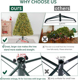 Elfjoy Christmas Tree Stand 19.7 inches Iron Metal Bracket Rubber Pad with Thumb Screw (50cm) ELFJOY