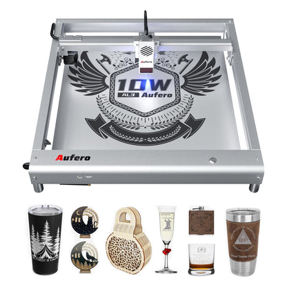 Aufero Laser Engraver Machine 10W Output Laser Engravering Machine with APP Control Laser Engraver and Cutter Machine for Wood, Metal, Acrylic,Leather (10W) - WoodArtSupply