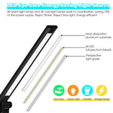 JOSTIC LED Desk Lamp with Wireless Charger, USB Charging Port, 10 Brightness, 5 Color Modes, Desk Lamps for Home Office, Dimmable Table Lamp Eye Caring Reading Light, Touch Control, Auto Timer, Black JOSTIC
