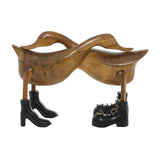 Deco 79 Bamboo Wood Duck Handmade Decorative Sculpture Home Decor Statue, Accent Figurine 16" x 6" x 11", Brown Deco 79