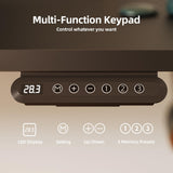 INNOVAR 48" Electric Standing Desk, Memory Controller Height Adjustment, Modern Ergonomic Sit Stand Up Desk Workstation with Rising Work Table for Home Office, Work & Gaming, Black INNOVAR