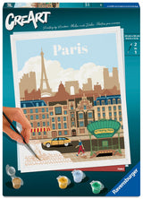 Ravensburger Relax CreArt Paris Paint by Numbers Kit | Perfect DIY Art Gift for Adults, Stress Relief, and Creative Hobby Ravensburger