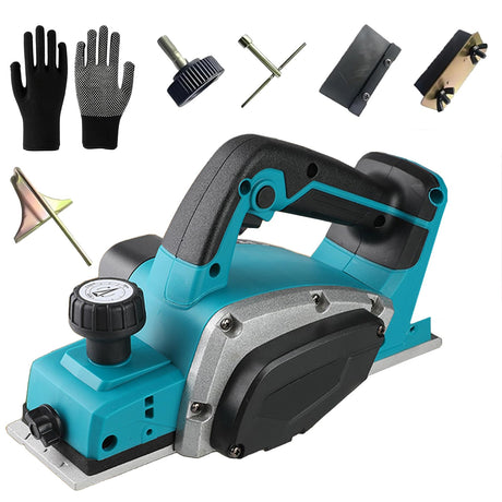 Cordless Electric Hand Planer for Ma-kita 18V, 3-1/4-Inch Handheld Electric Planer for Woodworking with Adjustable 1/8-Inch Depth, 16500RPM Power Wood Planer for Carpentry, and Home DIY (No Battery) Tshiwort