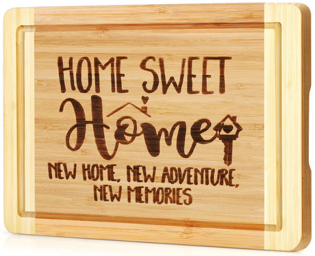 Housewarming Gifts, Engraved Cutting Board House Warming Gifts for New Home, New Home Gift Ideas For Couple, Women, Men, Friends, New Homeowner, Daughter, Son, Home Sweet Home Sign Ringshine