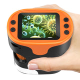 1000X Handheld Microscope for Kids 4K 2.0" Screen Rechargeable Mini Pocket Digital Microscopes w/Slides Kit Portable Edu Gift Age 4-6 8-12 Children Students BEBANG