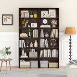 Giantex 6-Tier Bookcase, 70" Tall Wooden Bookshelf, Freestanding Storage Organizer w/Open Shelves, Anti-Tipping Kits, Modern Floor Standing Display Shelves for Living Room, Bedroom (1,Rustic Brown) Giantex