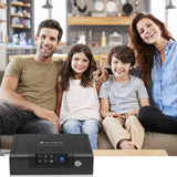 Gun Safe,Biometric Gun Safe for Pistols 3-Ways unlock Safe Fingerprint Digital PIN Key Unlock with Voice, Gun lock box for Cloakroom living room Bedroom Nightstand and Car BILLCONCH BILLCONCH