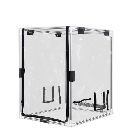FUNGDO Transparent 3D Printer Enclosure Resin Printer Enclosure Clear TPU Protective Cover Dustproof Tent with Ventilation Fixing Port for FDM/LCD/DLP/SLA 3D Printer (T-Middle) FUNGDO