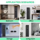 Omethey 3-5 Gun Safe for Rifles and Pistols, Quick Access Rifle Gun Safe with Silent Mode and Alarm System, Gun Cabinet with Removable Shelf and 2 Adjustable Gun Slots Omethey