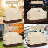 Vailge Grill Cover,60-inch Waterproof BBQ Cover,600D Heavy Duty Gas Grill Cover, UV & Dust & Rip & Fading Resistant,Suitable for Weber, Brinkmann, Char Broil Grills and More,Beige Vailge