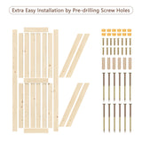 ROOMTEC 28in x 84in Sliding Barn Doors with 5ft Hardware Kit Included & Handle, DIY Unfinished Solid Pine Barn Doors with Barn Door Track Kit ROOMTEC