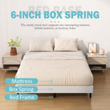Upcanso Box Spring for Queen Bed Bed Base 6 Inch, Low Profile Metal Queen Box Spring with Fabric Cover, 3000 Lbs Max Weight Capacity Mattress Foundation, Noise-Free, Easy Assembly Upcanso