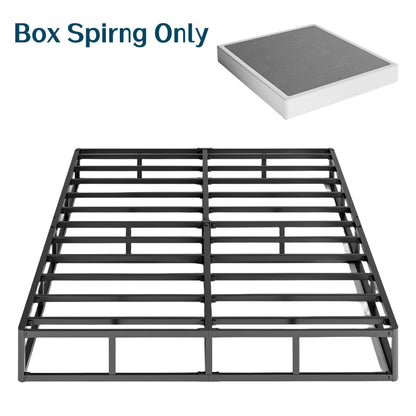 EZBeds King 9 Inch Metal Box Spring, Mattress Foundation with Fabric Cover, Easy Assembly, Noise Free, Non Slip