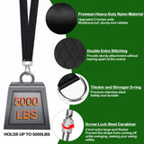 Werfeito Extra Long Tree Swing Straps, 3FT/8FT/10FT/20FT/30FT Tree Swing Hanging Straps Kit Holds 5000 lbs with Tree Protector, Heavy Duty Carabiner and Swivel Perfect for Swings & Hammocks (20 FT) Werfeito