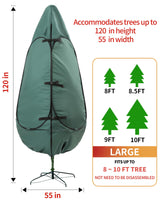 Christmas Tree Bag 9 Ft Upright Christmas Tree Storage Bag 9 Foot Tree, Christmas Tree Cover for Upright Storage Fit 8 Ft / 9 Ft / 10 Ft, Artificial Christmas Tree Storage Bag BakCover