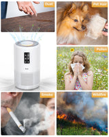 Air Purifiers for Home Large Room up to 1400ft², VEWIOR H13 True HEPA Air Purifier for Bedroom with night light, Fragrance Sponge, Sleep Mode, Timer, Lock, Air Cleaner for Wildfire Smoke Odor Dander VEWIOR