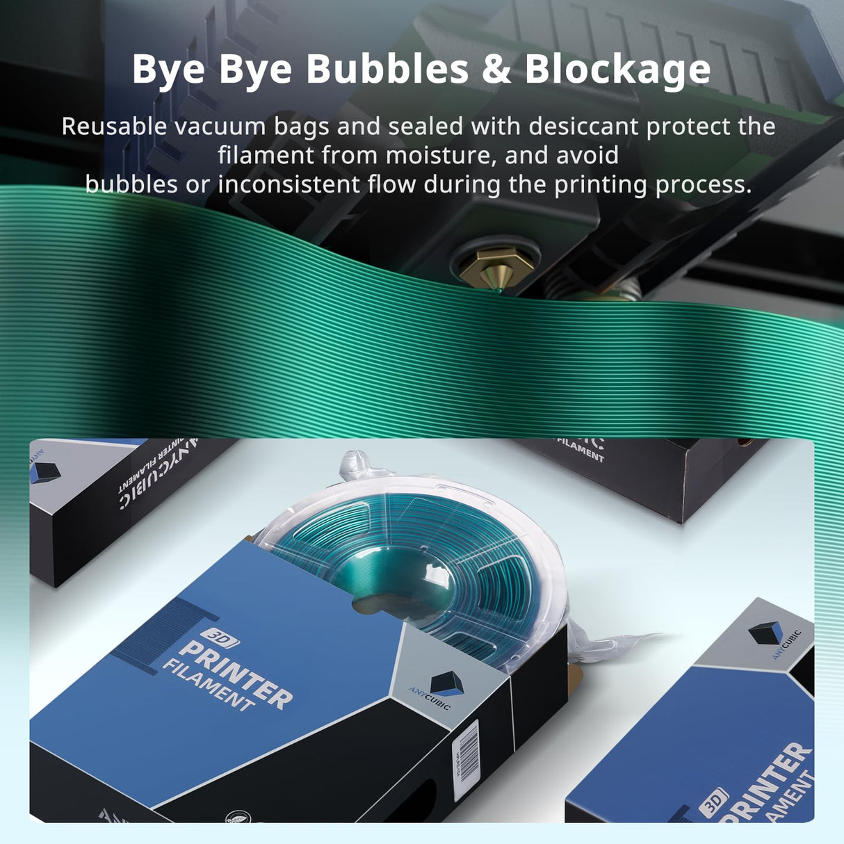 ANYCUBIC Silk Dual Color Pla Filament, 2-in-1 Chrome Coextrusion Color Change 3D Printer Filament 1.75mm Dimensional Accuracy +/- 0.02mm, Silk Texture, 1KG Spool (2.2 lbs), Black Purple ANYCUBIC