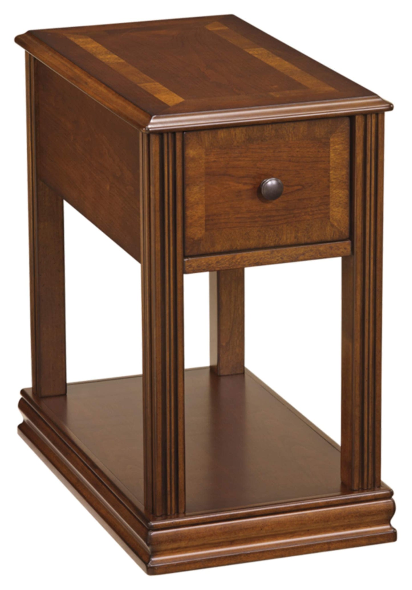 Signature Design by Ashley Breegin New Traditional Wooden Chair Side End Table, Brown - WoodArtSupply