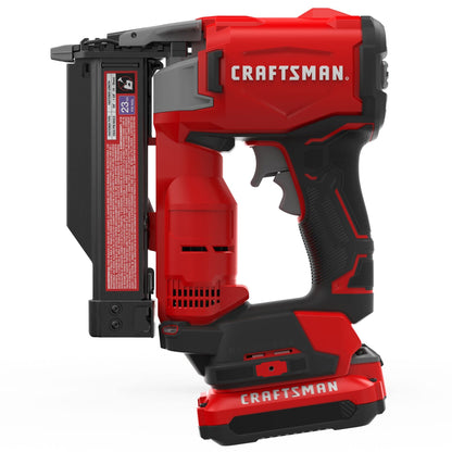 CRAFTSMAN V20 Pin Nailer Kit, 23 Gauge, Cordless, Battery and Charger Included (CMCN623C1) - WoodArtSupply