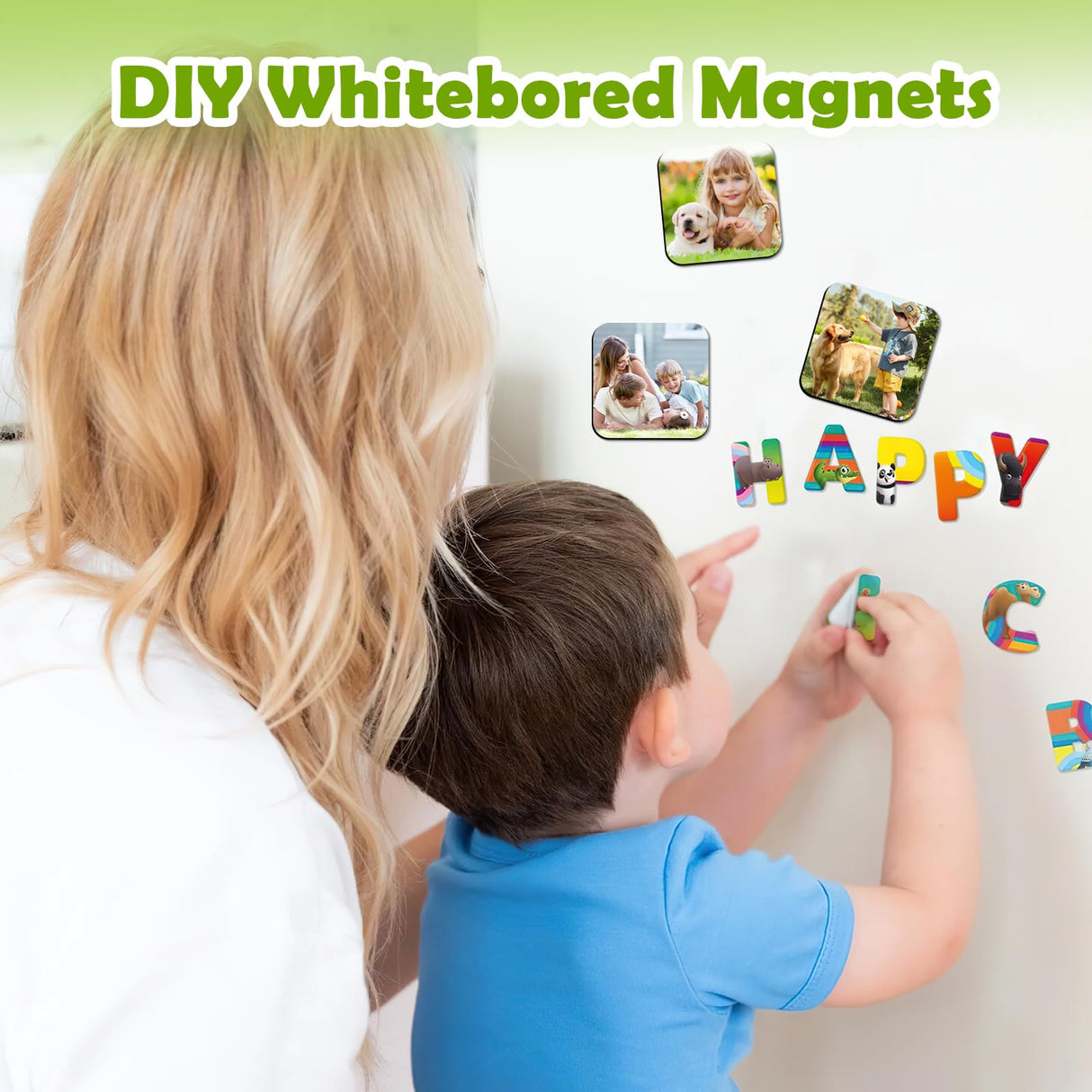 Qualsen Sublimation Blanks Fridge Magnet for Home Kitchen Refrigerator Magnets Sublimation Magnets Fridge Magnets DIY Decorative Magnets, with 30 Pcs Sublimation Printing Square Blank (1.97x1.97 inch) Qualsen