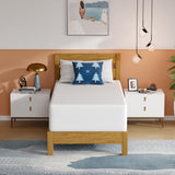 PayLessHere 14 Inch Twin Mattress Base Foam Mattress,Removable Soft Cover,Bunk Bed, Trundle, Daybed,White，Fiberglass Free PayLessHere