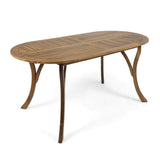 Christopher Knight Home Baia Outdoor 70" Oval Acacia Wood Dining Table, Teak Christopher Knight Home