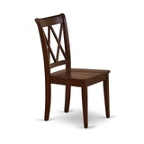 East West Furniture NOCL5-MAH-W 5 Piece Dining Set Includes a Rectangle Dining Table with Butterfly Leaf and 4 Kitchen Chairs, 32x54 Inch, Mahogany East West Furniture
