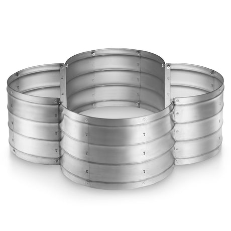 Galvanized Raised Garden Beds Outdoor // 3×3×1 ft Planter Raised Beds for Gardening, Vegetables, Flowers // Large Metal Garden Box (Silver) // Patented Tool-Free Design Plant & Plot