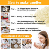 CARGEN White Beeswax Pellets - 428g Beeswax Pastilles Bulk Bees Wax Pellets Triple Filtered for DIY Making Candles Skin Care Lip Balm Soap Lotion and Soap Making Supplies CARGEN