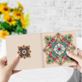 pigpigboss 6 Packs Mandala Diamond Art Greeting Card Kit, Flower Birthday Cards Paint with Diamonds, Special Shaped Diamond Painting Dots Cards Crafts for Adult Holiday Wishes and Blessing pigpigboss
