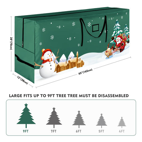 ABXMAS Christmas Tree Storage Bag - Fits Up 9 Ft Tall Artificial Trees, Durable 600D Oxford Green ABXMAS