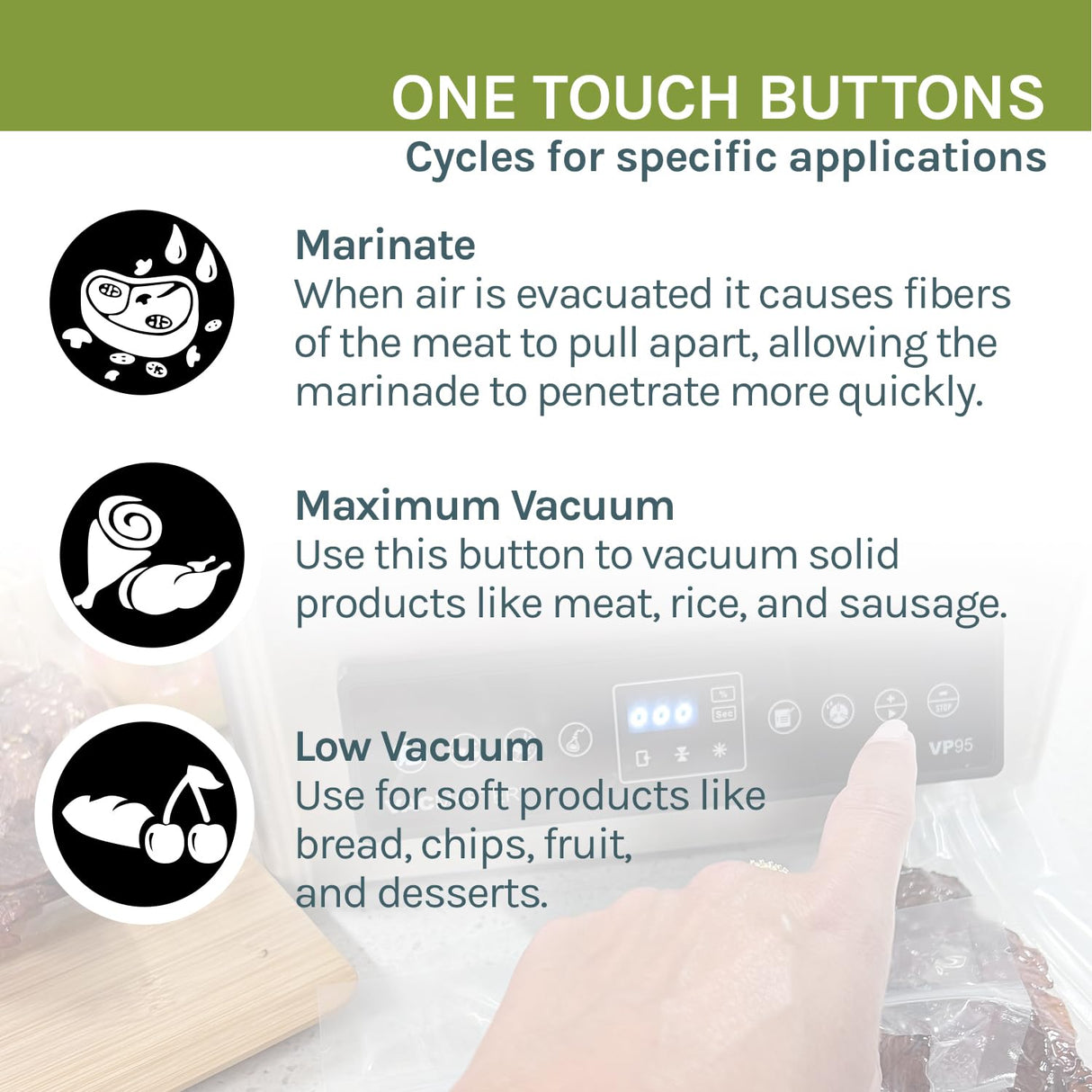 VacMaster VP95 Chamber Vacuum Sealer with Industrial Oil Pump. Great for Portioning, Meal Prep, Restaurants, Catering, Food Trucks, Sous Vide, Home. Great for Dry Goods, Liquids and Marinades. Vacmaster