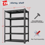 LI JIU HOME 6-Tier 55" W x 24" D x 84" H Garage Shelving 3500LBS Storage Shelves Heavy Duty Metal Shelf Unit Adjustable Basement Industrial Storage Racks (72 * 35 * 15.8) LI JIU HOME
