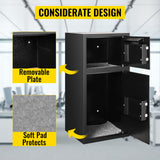 VEVOR Large Double Door Security Safe Box 2.6 Cubic Feet Steel Safe Box Strong Box with Digital Lock for Money Gun Jewelry Black VEVOR