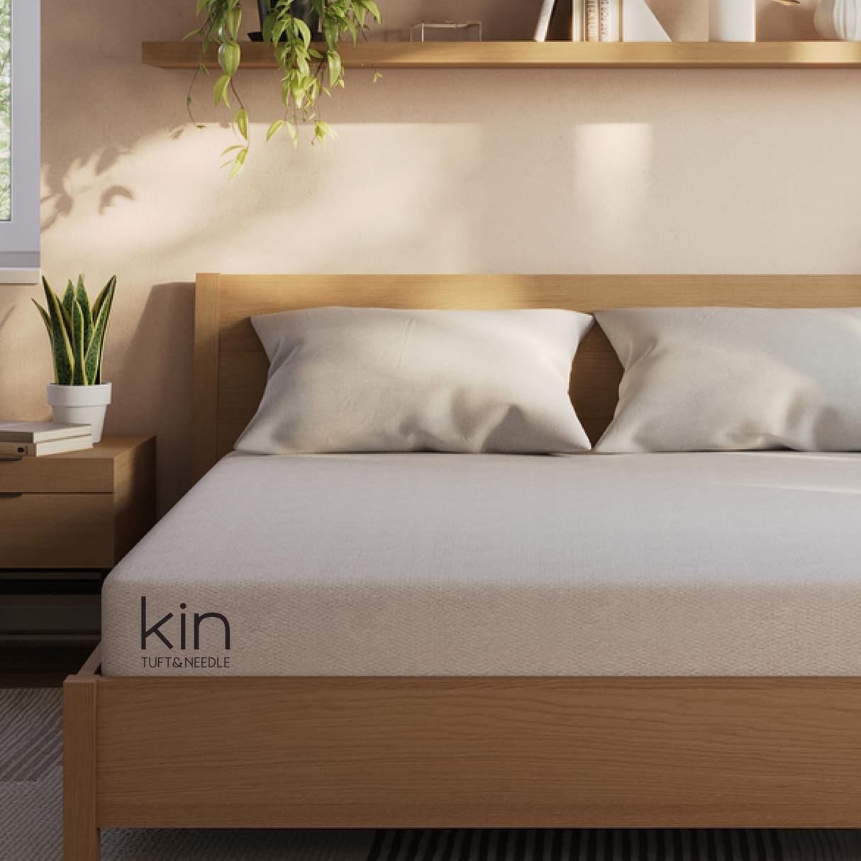 Kin By Tuft & Needle Firm 8" Queen Adaptive Foam Mattress in a Box, Cooling Pressure Relief, Balanced Support, 100 Night Trial, Fiberglass-Free, CertiPUR-US, 10-Year Limited Warranty Tuft & Needle