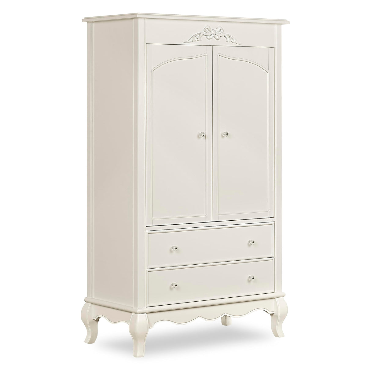 Evolur Aurora Armoire, 40x20.25x68 Inch (Pack of 1), Ivory Lace Evolur