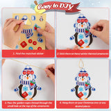 28 Pack Winter Christmas DIY Crafts Kit for Kids, Make Your Own Christmas Penguin Ornaments Stickers Cutouts Art Crafts Bulk for Kids Winter Holiday Xmas Home Class Art Game Activities Party Favors VABAMNA