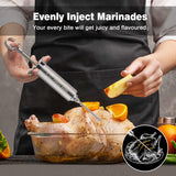 Grill Bump Meat Injector Syringe Kit with 3 Professional Marinade Injector Needles for BBQ Grill Smoker, Turkey and Brisket; 2-oz Large Capacity, Including Paper User Manual, Recipe E-Book (PDF) GRILL BUMP