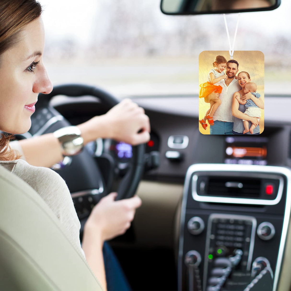 MIAHART 30 Pieces Sublimation Air Freshener Blanks with Bags, DIY Sublimation Air Freshener Sheets Scented Hanging Felt Heat Transfer Air Freshener for Car Home Interior Decor MIAHART