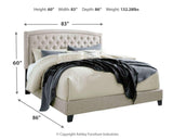Jerary Light Gray Button-Tufted King Upholstered Platform Bed by Signature Design by Ashley Signature Design by Ashley