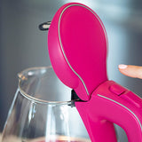 OVENTE Glass Electric Kettle Hot Water Boiler 1.5 Liter Borosilicate Glass Fast Boiling Countertop Heater - BPA Free Auto Shut Off Instant Water Heater Kettle for Coffee & Tea Maker - Pink KG83F OVENTE