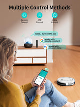Airzeen Robot Vacuum and Mop with 4000Pa Power-Lifting Suction, APP/Alexa Control Robot Vacuum, 3 in 1 Robot Vacuum Cleaner with Auto Self-Charging, Ideal for Pet Hair, Carpet, Hard Floor, Quiet, J10 Airzeen