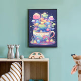 ajepon Cute Diamond Painting Kits for Adults - Diamond Art Kits for Cartoon, Cup Gem Art Kits for Adults for Gift Home Wall Decor (12x16inch) ajepon