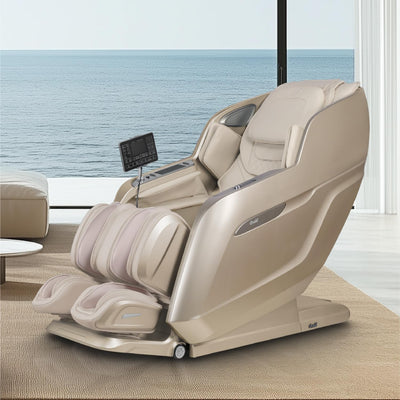 Osaki 4D Achilles l 360 Rotating Footrest l Full Body Massage Chair l Zero Gravity l 360 Kenading Calfrest l Lumbar Heating l Touchscreen Controller l Auto Body Scan l Bluetooth Speaker (Taupe)