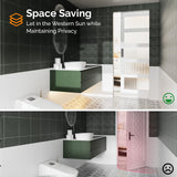 VINGLI 36in x 84in Glass Barn Door with 6.6ft Sliding Barn Door Hardware Kit &Handles, Pre-Drilled Holes Easy Assembly Solid Wood Slab White Sliding Door VINGLI