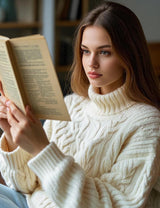 TEHETE 100% Merino Wool Yarn for Knitting 3-Ply Luxury Warm Soft Lightweight Crochet Yarn (Beige) TEHETE