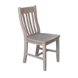 International Concepts Set of Two Cafe Dining Chairs, Washed Gray Taupe IC International Concepts